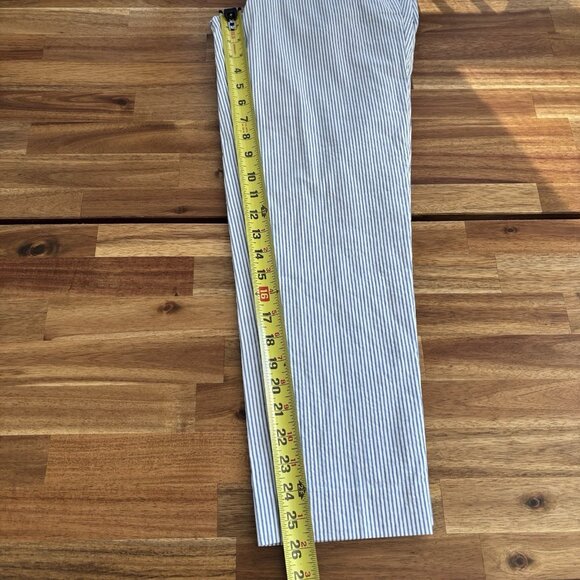 J Crew Skimmer City Fit Pants Blue Striped Women’s Size 4 Preppy Old Money NWT - Picture 13 of 14